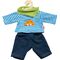 Pu-Jeans mit Streifenshirt, Gr. 35-45cm