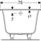 Geberit Badewanne SOANA 1700x750x450mm weiß