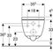 Geberit Wand-Tiefspül-WC iCon Rimfree geschl. Form mit WC-Sitz weiß - VPE: 12