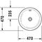Duravit Einbauwaschtisch ARCHITEC m ÜL o HLB d= 470mm ohne Hahnloch weiß