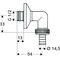 SCHELL Anschlussbogen 1/2Zoll chrom, mit Rosette, mit ASAG - VPE: 10
