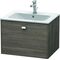 Duravit Waschtischunterbau BRIOSO Griff chrom 442x620x479mm pine terra