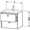Duravit Waschtischunterbau BRIOSO Griffe chrom 553x620x479mm graphit matt