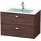 Duravit Waschtischunterbau BRIOSO Griffe chr 553x820x479mm nussbaum dunkel