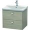 Duravit Waschtischunterbau BRIOSO Griffe chrom 561x620x479mm pine silver