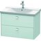 Duravit Waschtischunterbau BRIOSO Griffe chr 561x820x479mm lichtblau matt