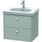Duravit Waschtischunterbau BRIOSO Griffe chr 563x620x469mm betongrau matt