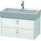 Duravit Waschtischunterbau BRIOSO Griffe chrom 442x784x459mm weiß matt