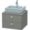 Duravit Konsolenunterschrank BRIOSO Griffe chrom 442x620x550mm basalt matt