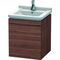 Duravit Waschtischunterbau L-CUBE 447x460x558mm Ans rechts nussbaum dunkel