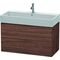 Duravit Waschtischunterbau L-CUBE 544x984x459mm nussbaum dunkel