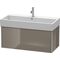 Duravit Waschtischunterbau XSQUARE 397x984x460mm flannel grey hochglanz