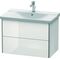 Duravit Waschtischunterbau XSQUARE 565x810x473mm weiß hochglanz