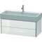 Duravit Waschtischunterbau XSQUARE 397x984x460mm weiß hochglanz