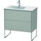 Duravit Waschtischunterbau XSQUARE 832x810x478mm Be links betongrau matt