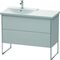 Duravit Waschtischunterbau XSQUARE Be li 805x1010x473mm Nord. we seidenmatt