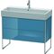Duravit Waschtischunterbau XSQUARE 731x984x460mm stone blue hochglanz