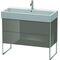 Duravit Waschtischunterbau XSQUARE 731x984x460mm flannel grey hochglanz
