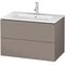 Duravit Waschtischunterbau L-CUBE 820x481x550mm basalt matt