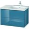 Duravit Waschtischunterbau L-CUBE 820x481x555mm stone blue hochglanz