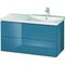 Duravit Waschtischunterbau L-CUBE 1020x481x555mm stone blue hochglanz
