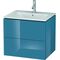 Duravit Waschtischunterbau L-CUBE 620x481x550mm stone blue hochglanz