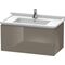 Duravit Waschtischunterbau L-CUBE 469x820x408mm flannel grey hochglanz