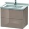 Duravit Waschtischunterbau L-CUBE 469x670x558mm cappuccino hochglanz