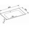 Keuco Keramik-Waschtisch X-LINE 805x17x494mm m 1L-Boh we