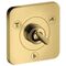 Ab-/Umstellventil AXOR CITTERIO E T/Q Unterputz 12x12 polished gold optic