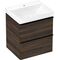 HG Waschtischunterschrank Xelu Q 580x605x475mm NB du Griff mattschwarz