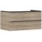 HG Waschtischunterschrank Xelu Q 980x485x550mm Ei natur Griff mattschwarz