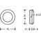Einlassmuschel 538 MLB PA ma 98 signalweiß L.75mm B.75mm HEWI