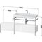 Duravit Waschtischset HAPPY D.2 PLUS 1600x490mm ein Hahnloch weiß seidenmatt