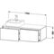 Duravit Waschtischunterbau XSQUARE 1400x400x548mm 2 Au we hgl ES Ah links