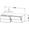 Duravit Waschtischunterbau XSQUARE 1400x400x548mm 4 Sk we sdm ES Ah beids