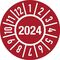 Einjahresprüfplakette D.15mm J.2024 m.Monaten Folie Btl.a 100 St.