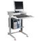 PC-Arbeitstisch H720-1100xB600xT500mm lichtgrau fahrbar