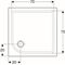 Geberit Duschwanne TALA 800x800x72mm weiß