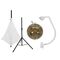 EUROLITE Set Spiegelkugel 30cm gold mit Stativ und Segel weiß