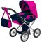 AM Puppen-Kombiwagen Heart, blau/magenta