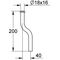 Grohe Urinalspülrohr d= 18mm 200mm Kröpfung 40mm chr