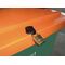 Streugutbehälter L790xB605xH775mm 210l HD-PE grün/orange o.Entnahmerutsche