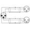 OMNITRONIC Adapterkabel XLR(M)/2xXLR(F) 1m sw