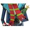 EUROPALMS Schneemann mit Mantel, Metall, 150cm, blau