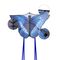 Bdt Drachen, Einleiner, Kite für Kind und Erwachsene *Schmetterling blau* inkl. 30m Leine, 130x85cm