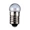 Kugelförmige Lampe Sockel E10 24 Volt 2,4 Watt 24mm klar,5er Pack