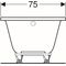 Geberit Rechteckbadewanne RENOVA 1700x750mm weiß
