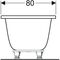 Geberit Badewanne TAWA 1800x800x466mm weiß