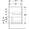 Geberit Unterschrank RENOVA PLAN f MWT 1 Schubl. 538x605x473mm hick hell